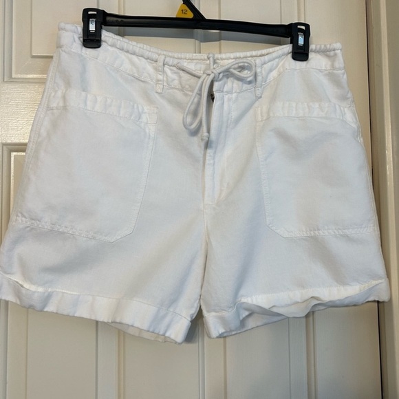 Sundance Pants - Sundance White Zinovia Lightweight Linen Cotton Pockets Drawstring Size Large